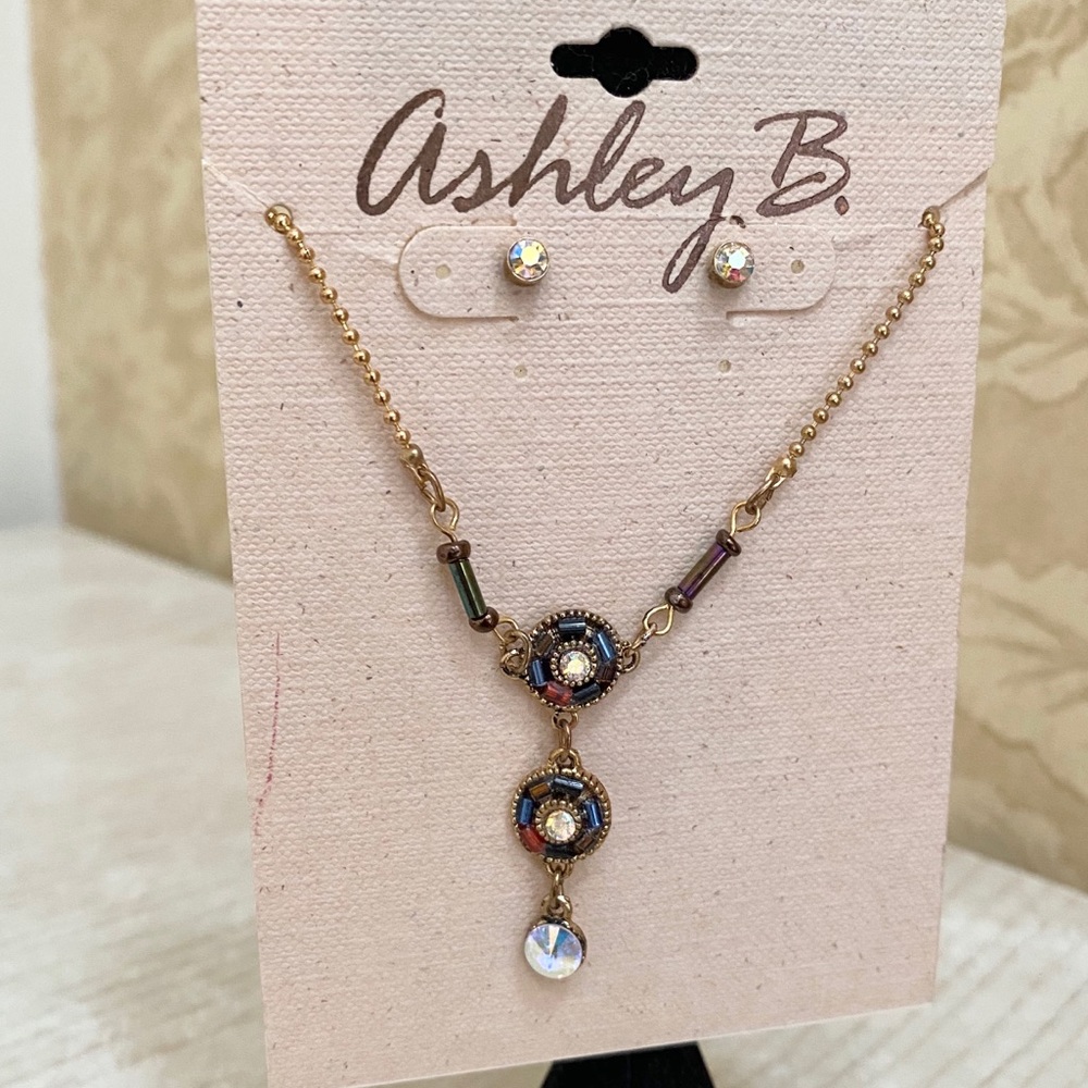 Set of Ashley B Earrings & Necklace
